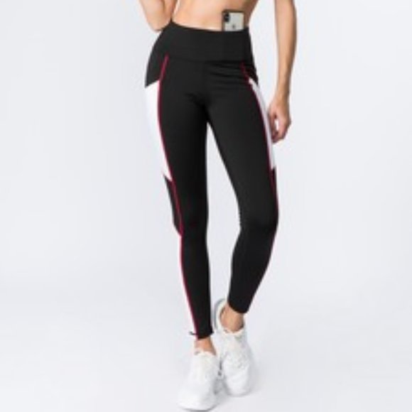 Active High Rise Side Pocket Colorblock Leggings - Picture 4 of 8